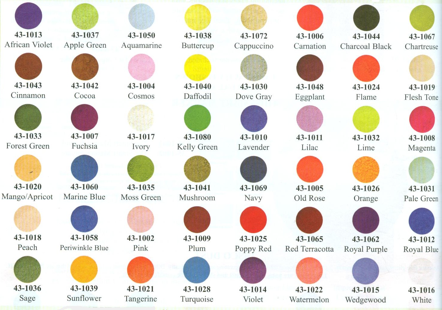 Royal Icing Color Chart