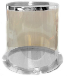 Упаковка круглая прозрачная сереброCrystal .