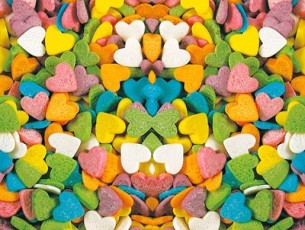 сердечки разноцветные