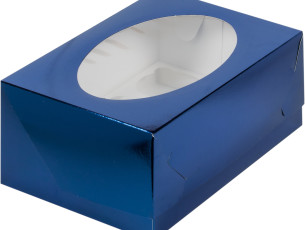 6 капкейков синяя